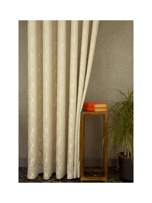 Vivense Fon Perde Helezonik Desen Açık Bej 1-2 Seyrek Pile 100X260