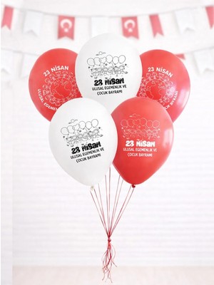 Parti Adresi 23 Nisan Baskılı Balon – Kalisan Milli Bayram Balonu 100'LÜ