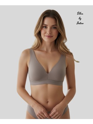 Intive Lingerie Silva Önü Arkası V Yaka Dekolteli Kalın Askılı Kopçasız Dikişsiz Hafif Desteksiz Bralet/sütyen