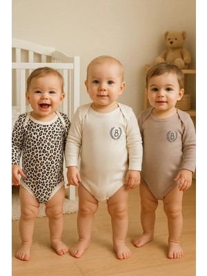Babydonat 3'lü Naturel Bebek Badi Zıbın -%100 Pamuk