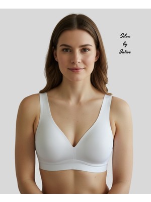 Intive Lingerie Silva Önü Arkası V Yaka Dekolteli Kalın Askılı Kopçasız Dikişsiz Hafif Desteksiz Bralet/sütyen