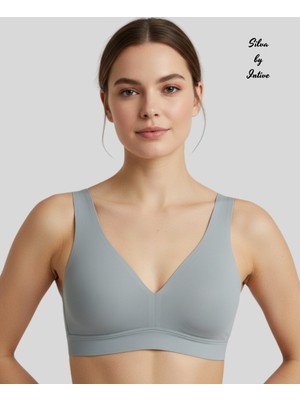 Intive Lingerie Silva Önü Arkası V Yaka Dekolteli Kalın Askılı Kopçasız Dikişsiz Hafif Desteksiz Bralet/sütyen