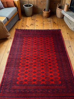 Zeora Home Afgan Desenli Makine Dokuma Kilim Etnik Otantik Anadolu Saçaklı Salon & Oturma Odası Antre Koridor Vintage Ince Halı
