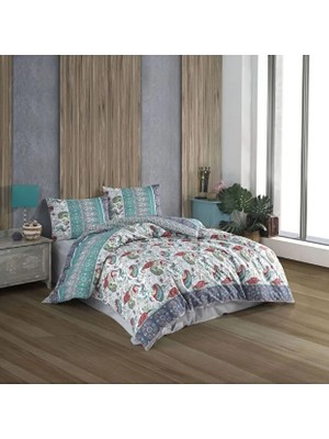 Kristal Çift Kişilik Ranforce Nevresim Takımı - 4 Parça - %100 Pamuk - Orijinal Lüks Kutu