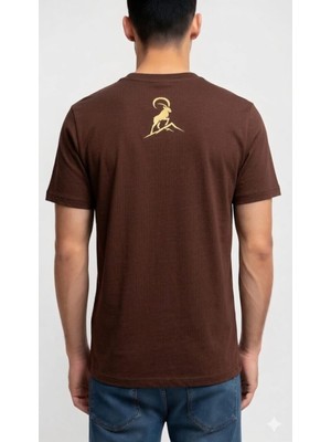 Quero Gold Baskılı Bisiklet Yaka T-Shirt