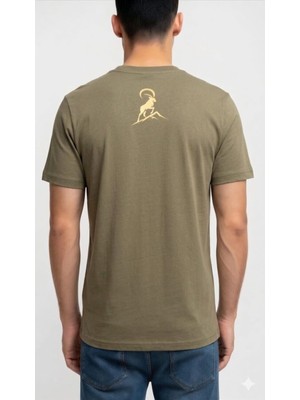 Quero Gold Baskılı Bisiklet Yaka T-Shirt