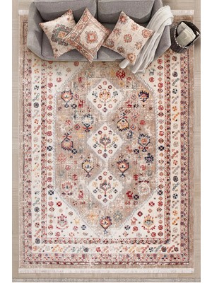 GÜLCEM HOME Hümayun, Modern Etnik Desenli Dokuma Bohem Oturma Odası ve Salon Halısı