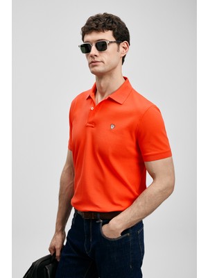 Lufian Laon Smart Erkek Polo Tişört Turuncu