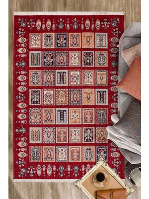 GÜLCEM HOME Hümayun, Modern Etnik Desenli Dokuma Bohem Oturma Odası ve Salon Halısı