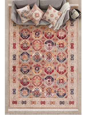 GÜLCEM HOME Hümayun, Modern Etnik Desenli Dokuma Bohem Oturma Odası ve Salon Halısı