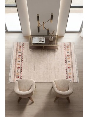 GÜLCEM HOME Hümayun, Modern Etnik Desenli Dokuma Bohem Oturma Odası ve Salon Halısı