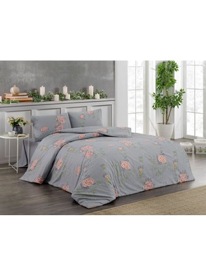 Kristal Çift Kişilik Ranforce Nevresim Takımı - 4 Parça - %100 Pamuk - Orijinal Lüks Kutu