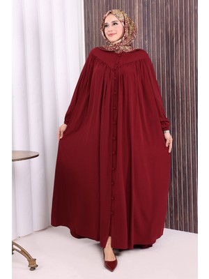 Bym Fashion Robalı Britli Ferace 6022 Bordo