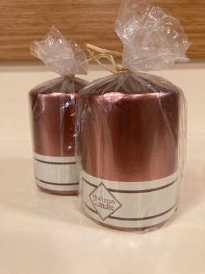 Plus Home Mum 2'li Bakır Rengi Silindir Yükseklik 9 cm Çapı 7 cm