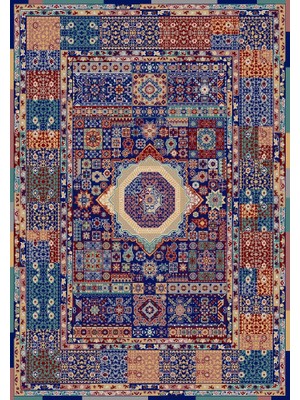 GÜLCEM HOME Hümayun, Modern Etnik Desenli Dokuma Bohem Oturma Odası ve Salon Halısı