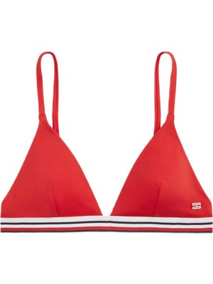 Tommy Hilfiger Kadın Kırmızı Üçgen Bikini Üstü UW0UW06350