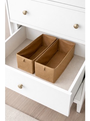 Venita Home 2 Adet Çekmece ve Dolap Içi Düzenleyici, Raf Düzenleyici, Katlanabilir Kıyafet ve Çamaşır Organizer 12X12X35CM