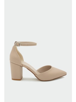 Laminta Vanessa Klasik Kadın Nude Topuklu Ayakkabı
