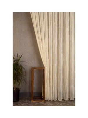 Vivense Massarelli Keten Tül Simli Krem 1-2 Seyrek Pile 150X260