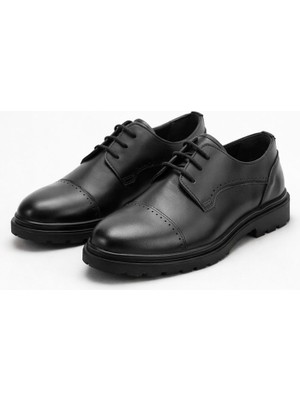 papucumun dünyası Hakiki Deri Bağcıklı  Klasik Erkek Ayakkabı