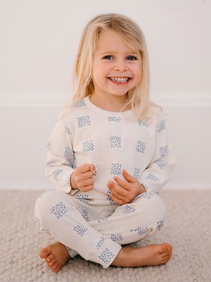 Antebies Organik Krem Uzun Kollu Kız Bebek Takım