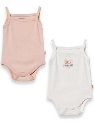 BabyCosy Organic Wear Bebek 2li Askılı Zıbın Body %100 Organik Pamuk - Bebek ve Yenidoğan Serisi -CSYR4537