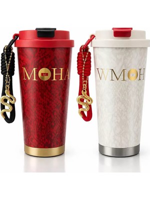 Fta Ticaret Lüks Tasarım Charm Detaylı Çift Katmanlı Vakumlu Termos Bardak