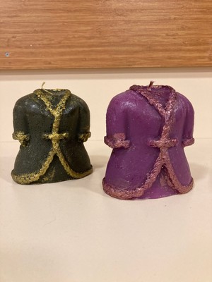 Plus Home Mum 2'li Kaftan Model Renk Yeşil ve Mürdüm Yükseklik 10 cm Çapı 9 cm