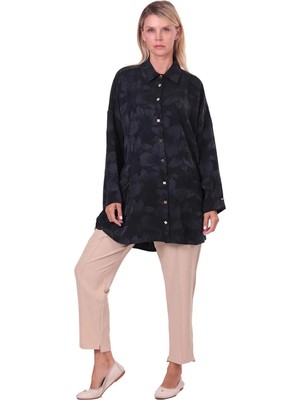 Invee Rozaliya Gömlek Siyah  7109