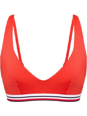Tommy Hilfiger Kadın Yuvarlak Yakalı Bralet Bikini Üstü UW0UW06351