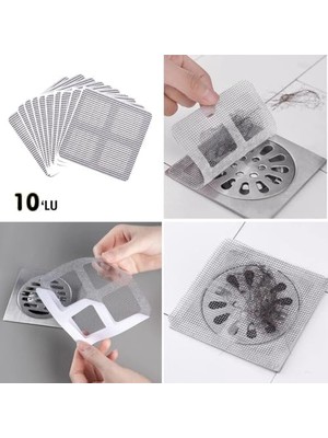 Emdeco 10'lu Banyo ve Mutfak Lavabo Koku Kıl Tüy Tıkanma Önleyici ve Haşere Böcek Önleyici Gider Filtresi
