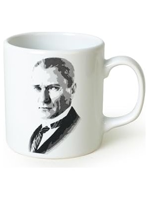 Uray Home Atatürk Portre Beyaz Silindir Kupa 1 Adet