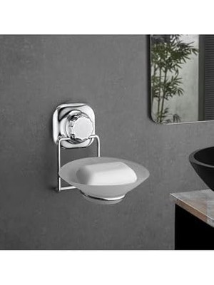 Uray Home Delmeye Son Vakumlu Katı Sabunluk Düzenleyici Krom VK-713