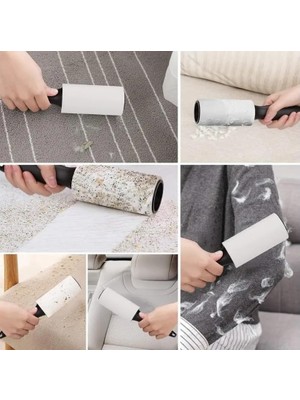 Uray Home Ephase Yapışkanlı Kedi Köpek Tüy Toz Saç Toplayıcı Rulo Aparatı ve Yedek Başlık
