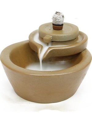 WoodBay Seramik Taş Değirmen Aromaterapi Geri Akışlı Tütsülük