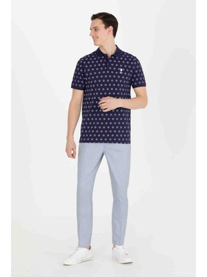 U.S. Polo Assn. Erkek Carrot Fit Mavi Kanvas Pantolon