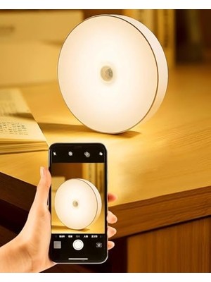 Uray Home USB Şarjlı Hareket Sensörlü Otomatik 8 LED Aydınlatma Işık Mıknatıslı Koridor, Banyo, Dolap, Merdiven, Gece Lambası, Mutfak, Balkon Dekorasyonu, Renk 4000K Günışığı Delme Gerektirmez (1)