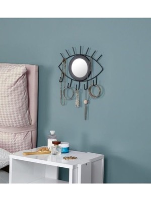 Uray Home Life Siyah Metal Ayna Anahtar Takı Düzenleyici MIT1002