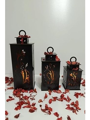 Uray Home Ahşap Dekoratif Mumluk Siyah 2