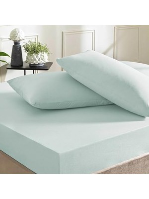 Uray Home Basic Düz Pamuk Çarşaf, Mavi, Tek Kişilik