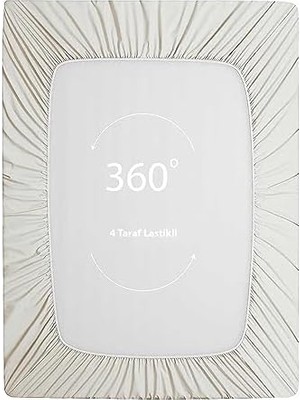 Uray Home Soley | Puella |%100 Pamuk Lastikli Bebek Çarşaf | 70 x 140 Ekru
