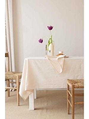 Uray Home Doku | Organik Ham Masa Örtüsü (140 x 140)