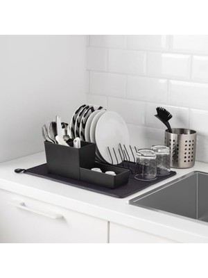 Uray Home Bulaşık Kurutma Matı Tezgah Üstü Bulaşık Suyu Emici 44X33CM Kurutucu Bulaşık Altlığı (Lacivert, 44CMX33CM)