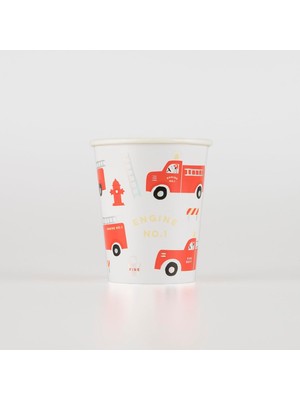 Uray Home - Fire Truck Cups - Itfaiye Bardaklar - 8'li