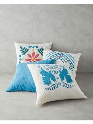 Uray Home Brims Polyester Kırlent Kılıfı Petrol Mavisi