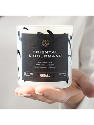 Uray Home Oriental & Gourmand - Oryantal & Gurme Dekoratif Desenli Soya Mumu I 300 gr (Renkli)