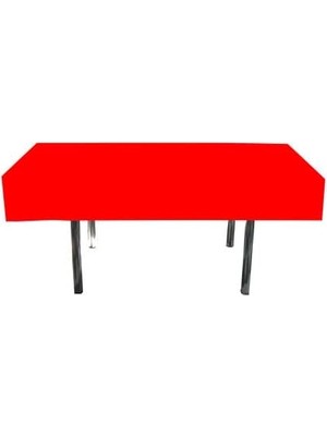 Uray Home - Düz Kırmızı Doğum Günü Masa Örtüsü 137 * 183