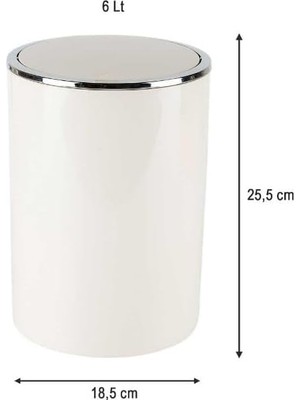 Uray Home Çöp Kovası 6 Lt Bej (E35) M-E35-09