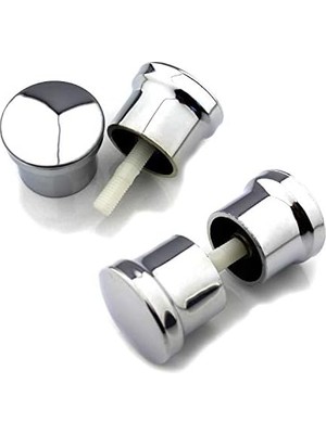 Uray Home 2 Takım Duşakabin Kulpu 2 Kapaklık Duşakabin Kulp Krom 2 Iç 2 Dış Çift Kapak Topuz Kulp