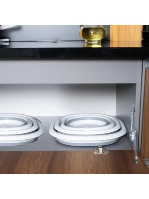 Uray Home Katlanabilir Silikon Badya,akordiyon Plastik Leğen,katlanabilir Leğen (31X31)